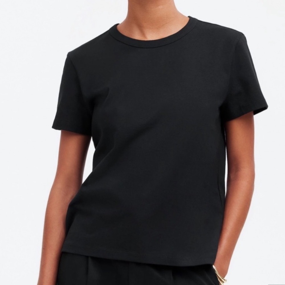 Madewell T-Shirt Womens XL Black Softfade Cotton Crew Neck Short Sleeve Classic